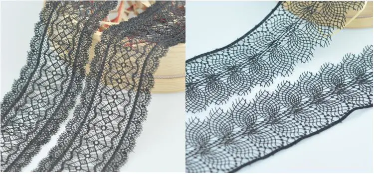 15cm Nylon Stretch Knitted Warp Knitted Lace Wavy Lace Soft Women′s Clothing Accessories