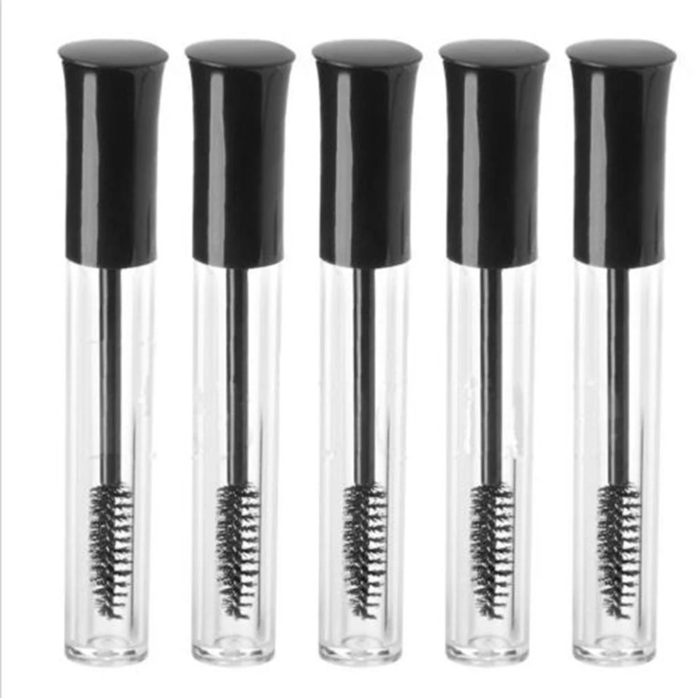 10ml Beauty Portable Empty Mascara Tube Eyelash Vial Liquid Bottle Container Black Cap Refillable Bottles Makeup Accessories