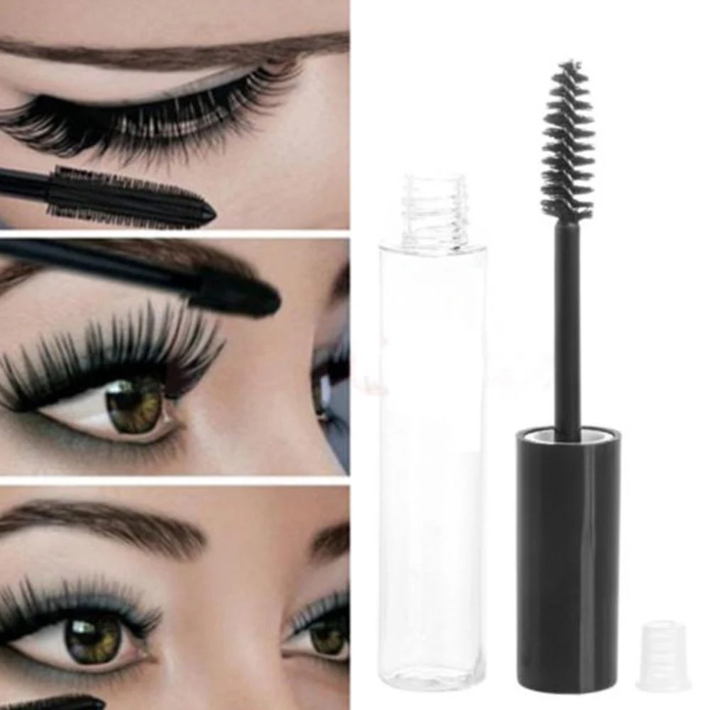 10ml Beauty Portable Empty Mascara Tube Eyelash Vial Liquid Bottle Container Black Cap Refillable Bottles Makeup Accessories