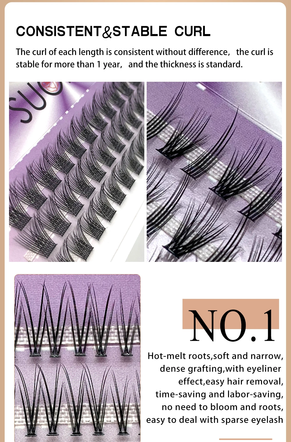 New Design Heat Bonded Premade 10d 20d Eyelash Extension Fan Volume Cluster Lashes Premade Fans DIY Lashes