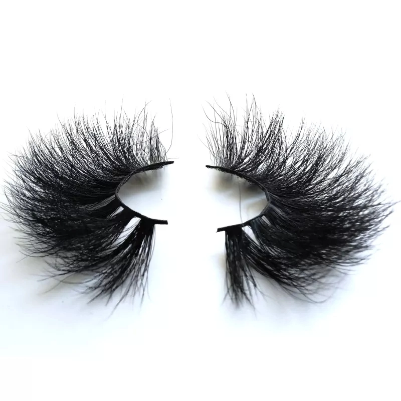 Large Stock 25mm Eyelashes 3D Mink Lashes Fluffy Wispy 25mm Lash