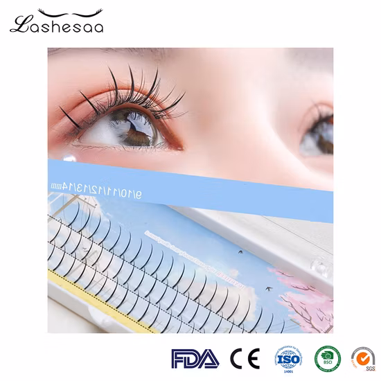 Mengfan 중국 갈색 속눈썹 확장 공장 샘플 인조 모피 실크 합성 팬 실제 3D 자기 경기자 밍크 속눈썹 개인 상표 속눈썹 요정 클러스터 속눈썹